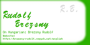 rudolf brezsny business card